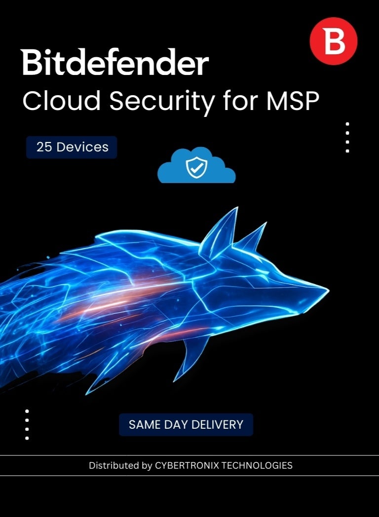 Bitdefender Cloud Security for MSP| 25 Devices for 1 Year | Digital License | SAME DAY DELIVERY
